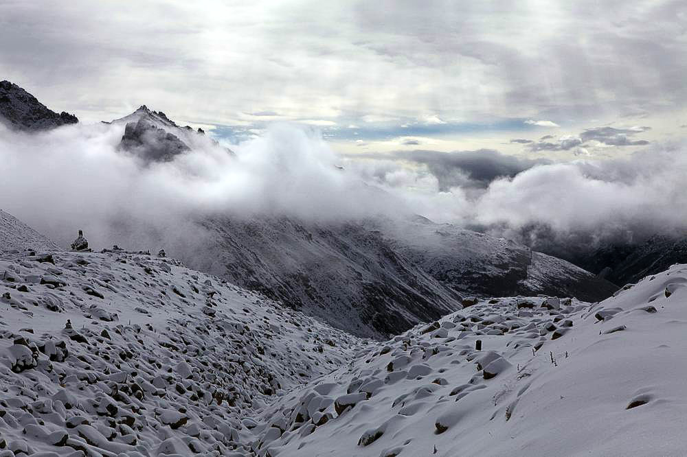 驢行川藏第一險——翻越冰雪覆蓋的雀兒山(組照)